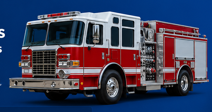 Generic red fire engine with no department markings